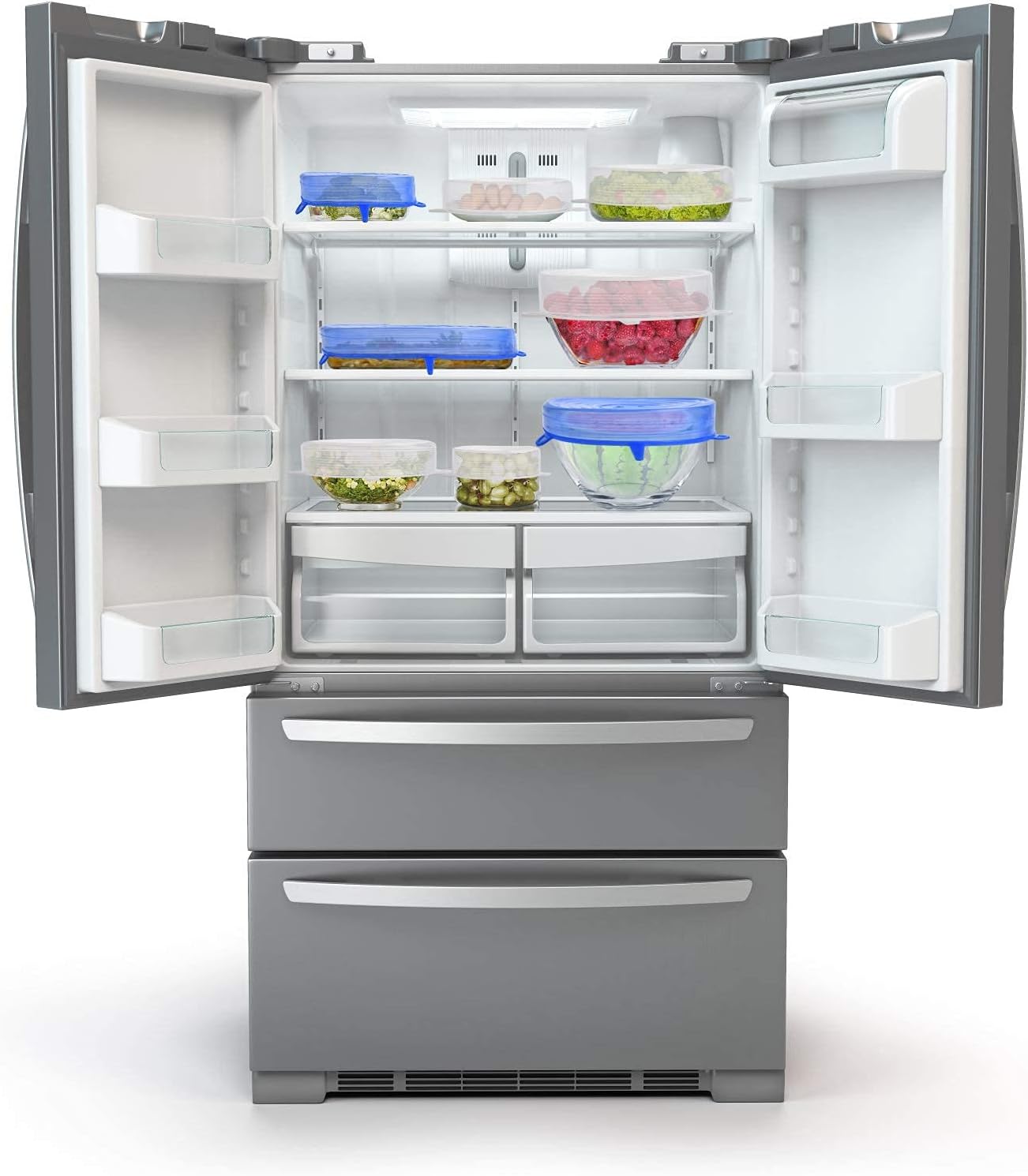 6PCS OstWony Silicone Stretch Lids. Four Specifications of Reusable Silicone Bowl Cover. Suitable for Various Food Containers. High and Low Temperature Scenarios (Microwave Ovens. Freezers)