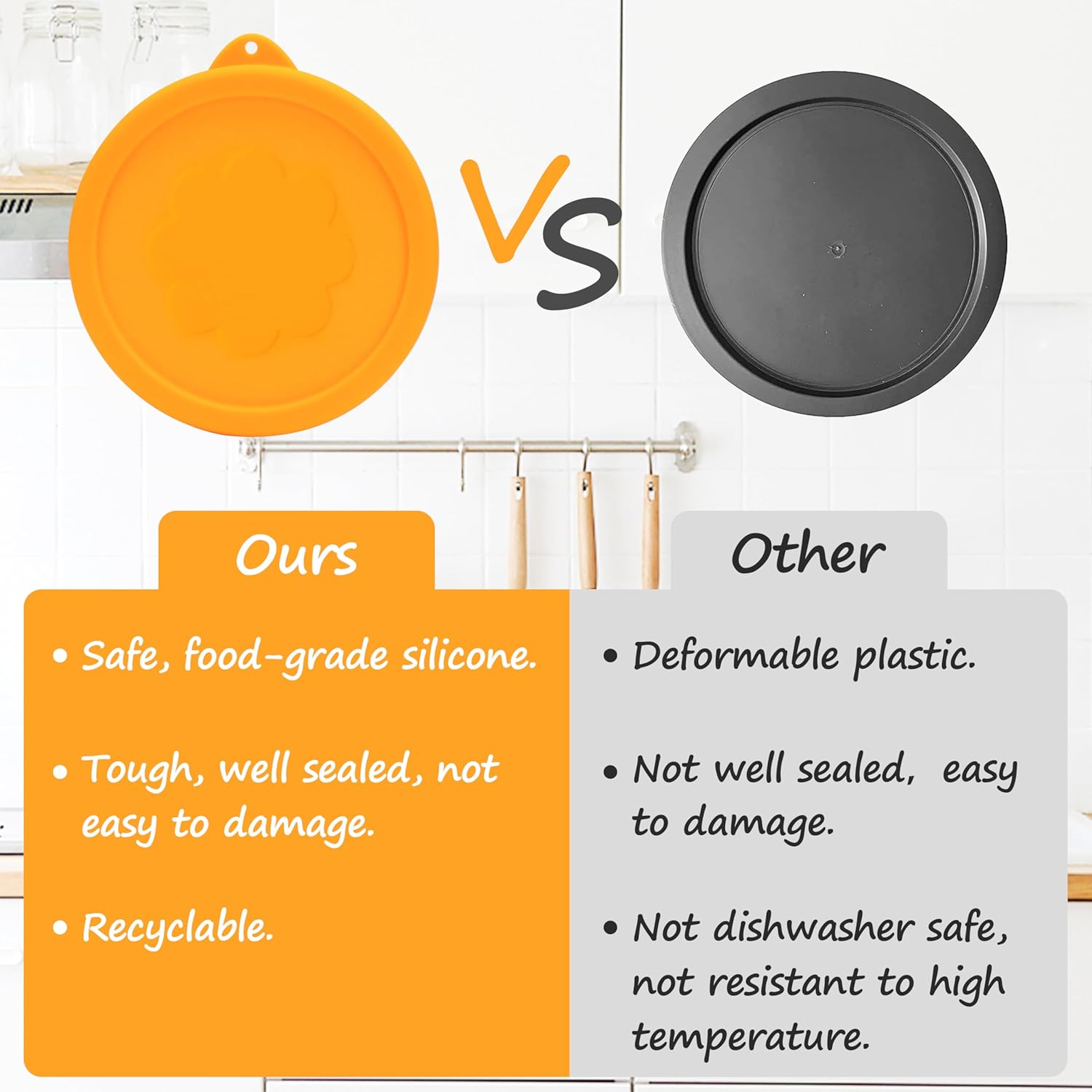 2 Cup Silicone Replacement Lids Storage Cover for Pyrex 7200-PC Glass Bowls (Container not Included) 4 Pack Microwave. Dishwasher and Freezer Safe